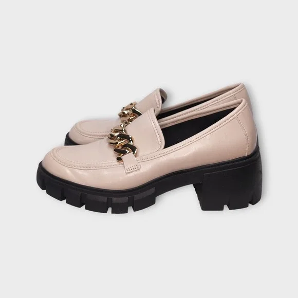 Women's Madden Girl HOXY Y02J1 Hoxtonn Almond Loafers 2.5" Heel Size 8.5 - Picture 4 of 12